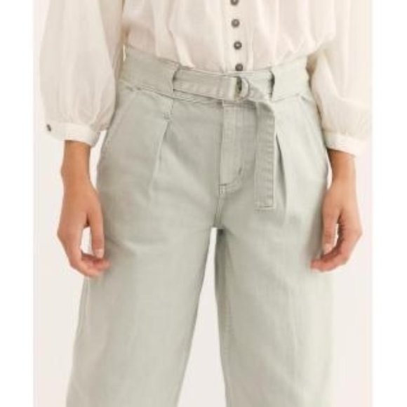 FREE PEOPLE Paloma High-Rise Slouchy Jeans Mint - Picture 13 of 13